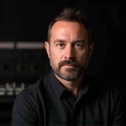 Professional headshot of Pedro Almeida, Mastering Engineer